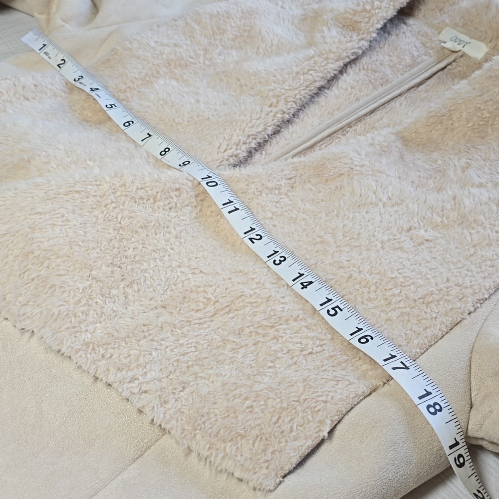 Oddy Faux Shearling & Faux Fur Cream Jacket Women's Size S - Picture 6 of 10